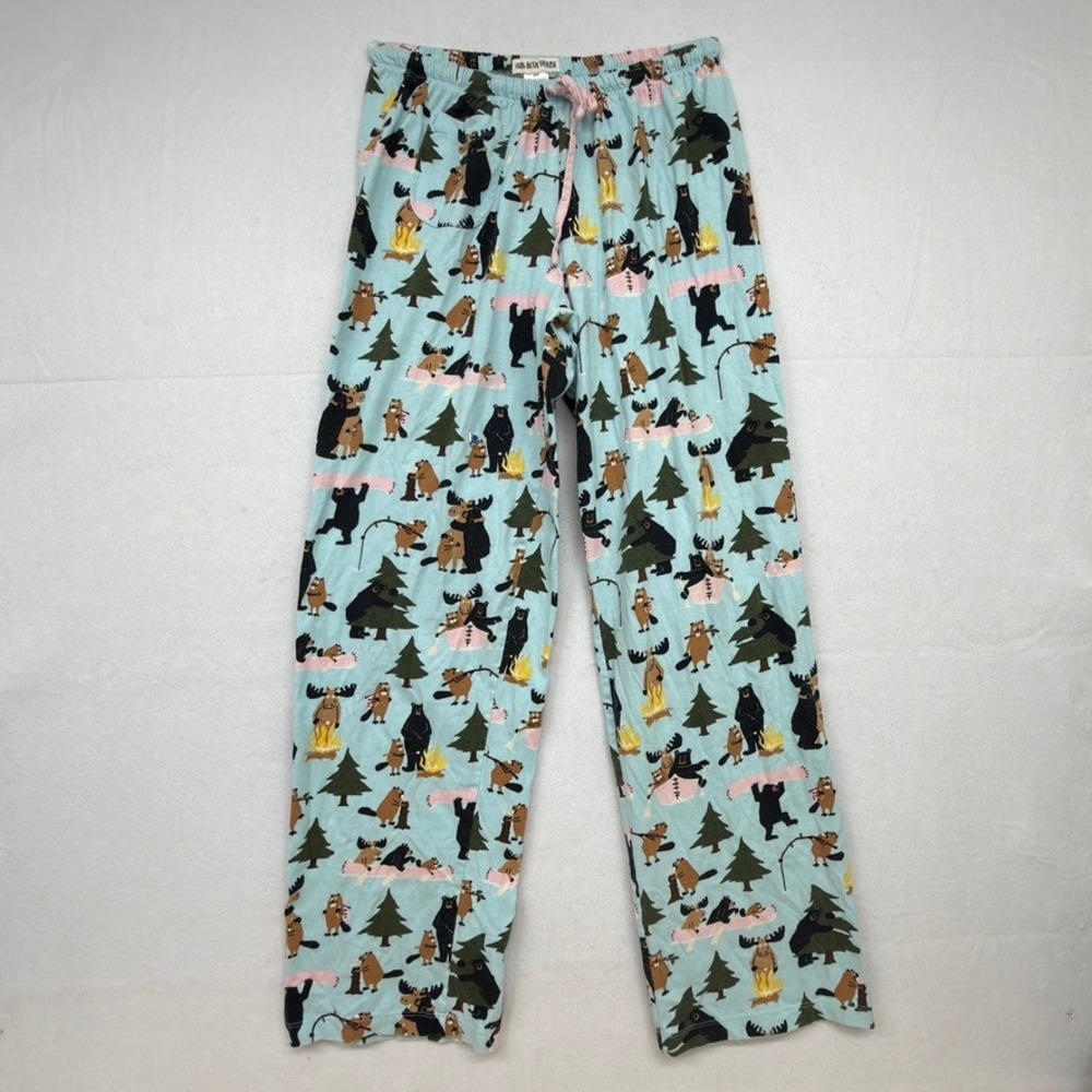 Little Blue House Hatley Pajama Pants Womens M Woodland Bear Moose‎ Cotton